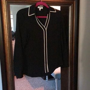 Black and white blouse